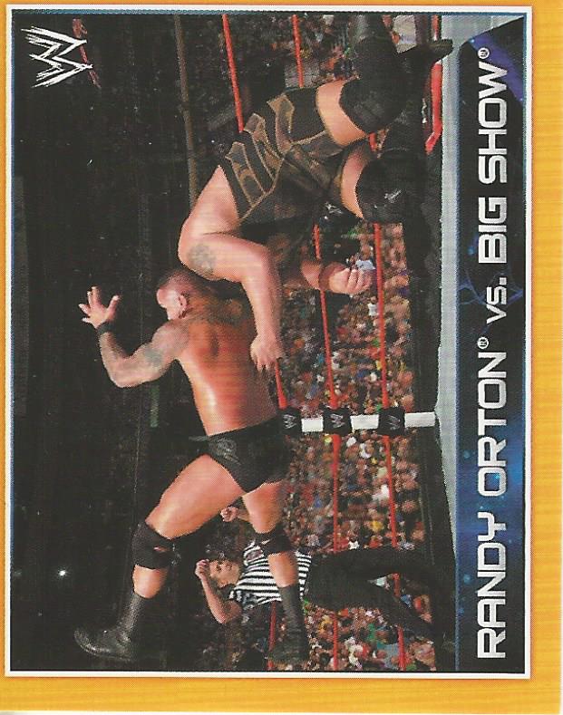 WWE Topps A-Z Sticker Collection 2014 Randy Orton vs Big Show No.111