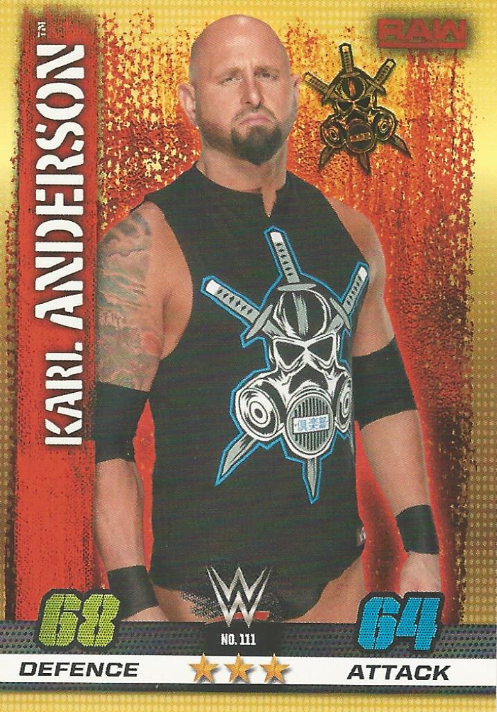 WWE Topps Slam Attax 10th Edition Trading Card 2017 Karl Anderson No.111