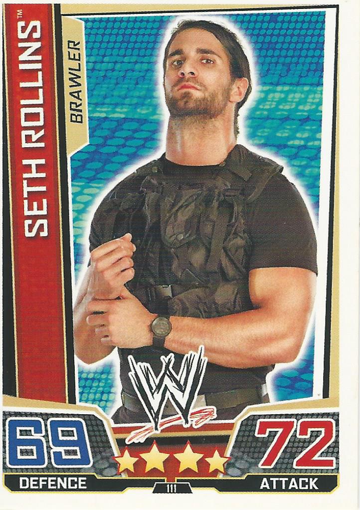 WWE Slam Attax Superstars 2013 Trading Card Seth Rollins No.111