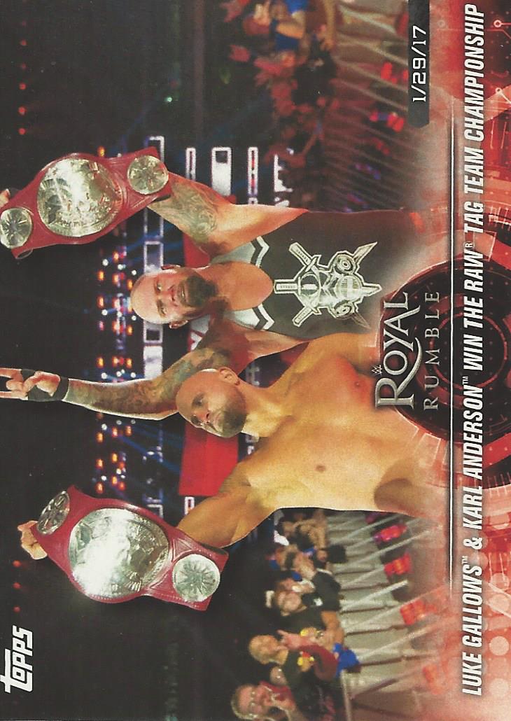 WWE Topps Road to Wrestlemania 2018 Trading Cards Luke Gallows and Karl Anderson No.11