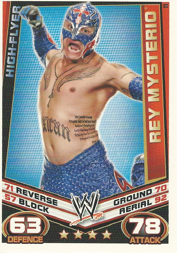 WWE Topps Slam Attax Rebellion 2012 Trading Card Rey Mysterio No.111