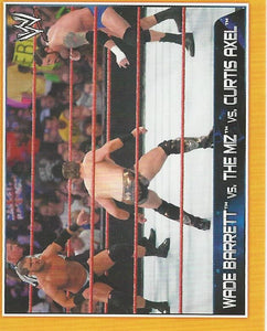 WWE Topps A-Z Sticker Collection 2014 Wade Barrett vs Miz vs Curtis Axel No.112