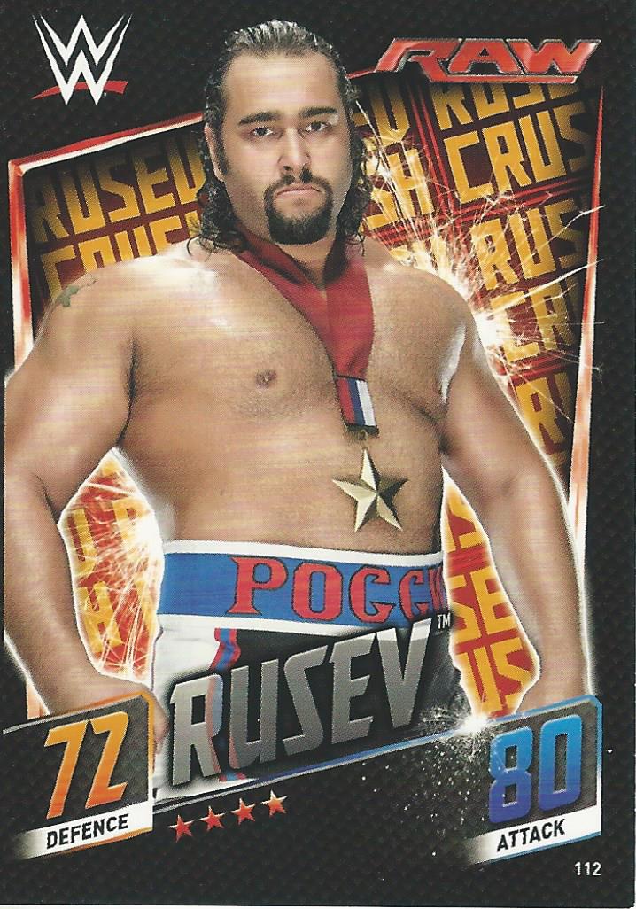 WWE Topps Slam Attax 2015 Then Now Forever Trading Card Rusev No.112