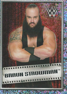 WWE Topps 2018 Stickers Braun Strowman Foil No.112