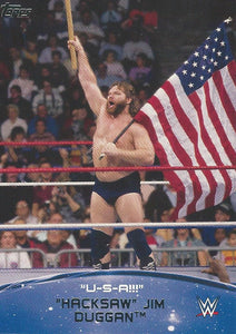 WWE Topps 2015 Trading Card Hacksaw Jim Duggan USA 3 of 10