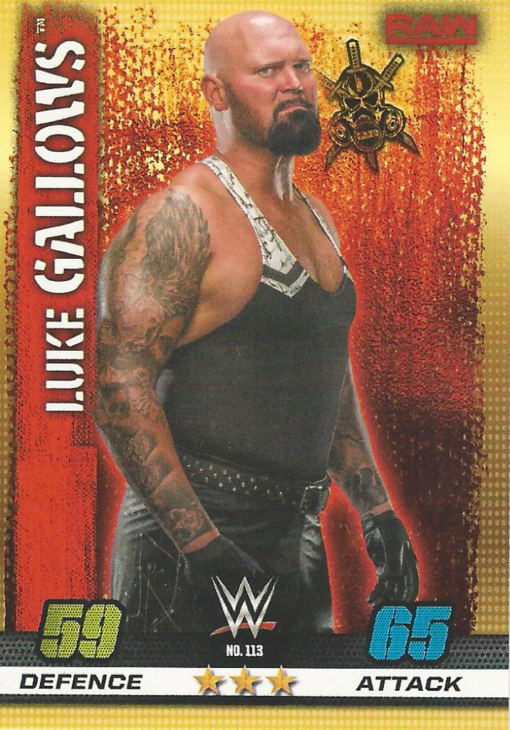 WWE Topps Slam Attax 10th Edition Trading Card 2017 Luke Gallows No.113