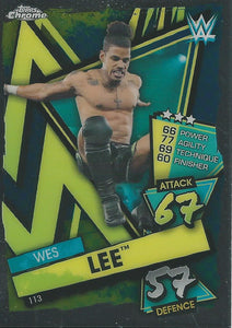 WWE Topps Slam Attax Chrome 2021 Trading Cards Wes Lee No.113