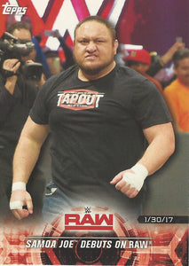 WWE Topps Road to Wrestlemania 2018 Trading Cards Samoa Joe No.13