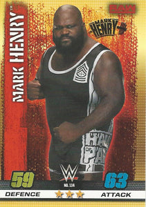 WWE Topps Slam Attax 10th Edition Trading Card 2017 Mark Henry No.114