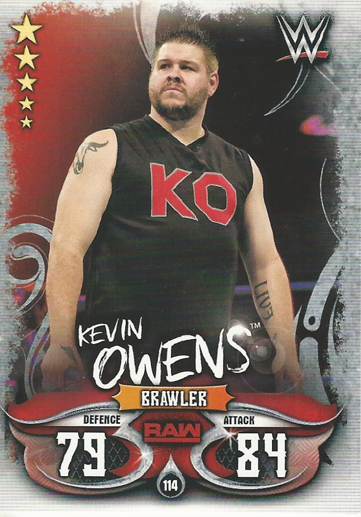 WWE Topps Slam Attax Live 2018 Trading Card Kevin Owens No.114