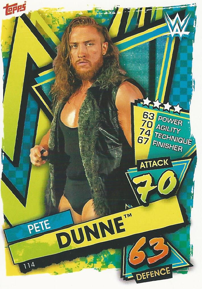 WWE Topps Slam Attax 2021 Trading Card Pete Dunne No.114