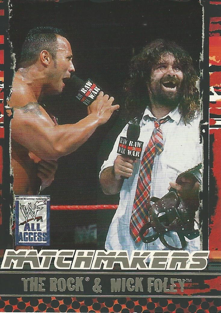 WWF Fleer All Access Trading Cards 2002 Rock and Mick Foley MM 5 of 15