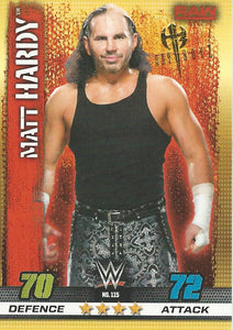 WWE Topps Slam Attax 10th Edition Trading Card 2017 Matt Hardy No.115