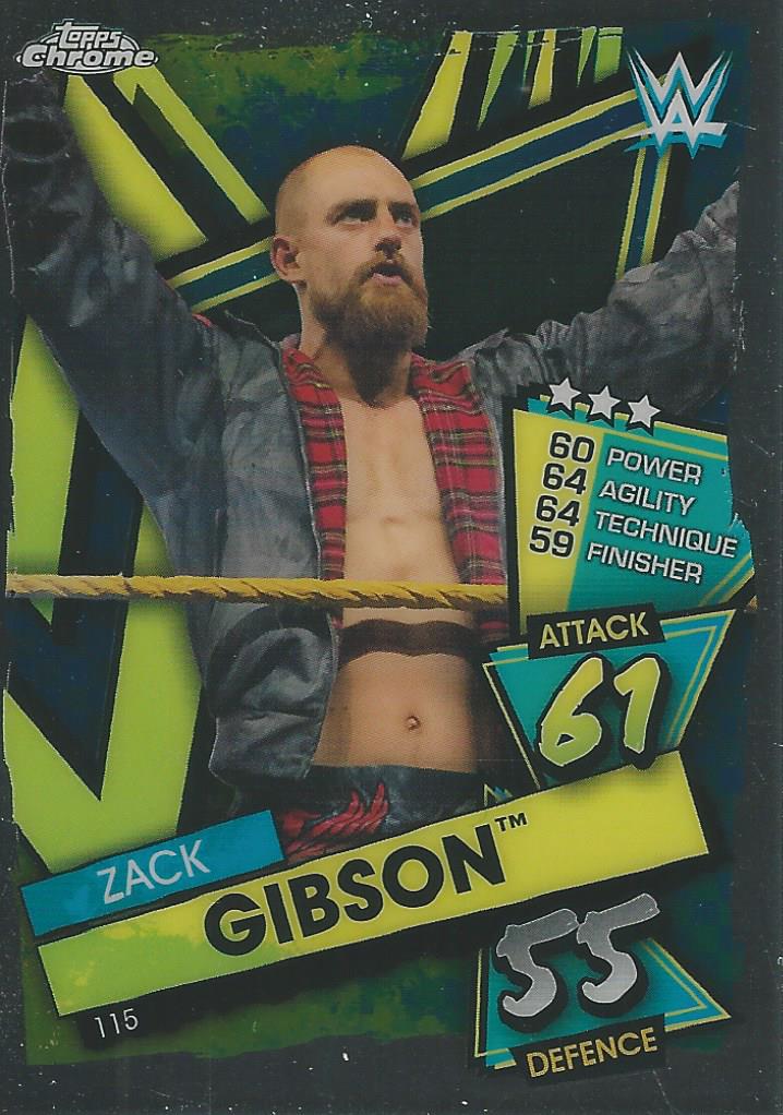 WWE Topps Slam Attax Chrome 2021 Trading Cards Zack Gibson No.115