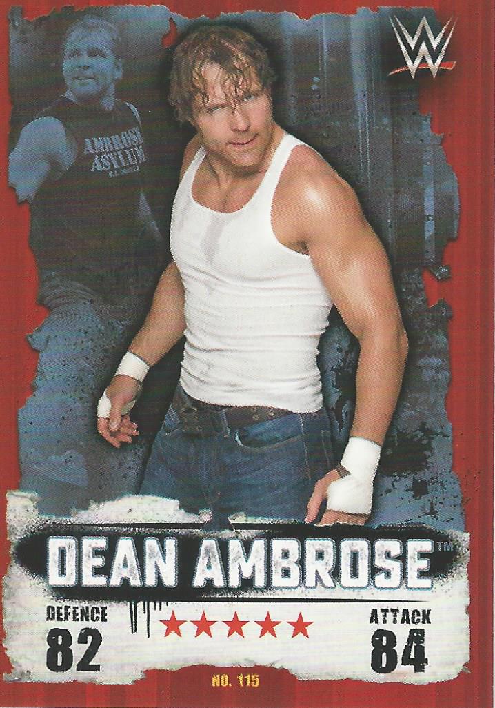 WWE Topps Slam Attax Takeover 2016 Trading Card Dean Ambrose No.115