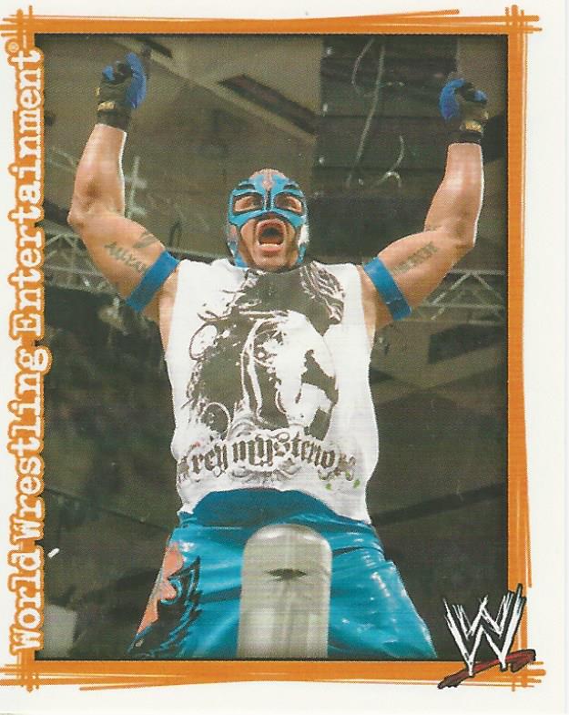 WWE Topps Superstars Uncovered 2007 Sticker Collection Rey Mysterio No.115