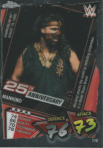 WWE Topps Slam Attax Chrome 2021 Trading Cards Mankind No.116