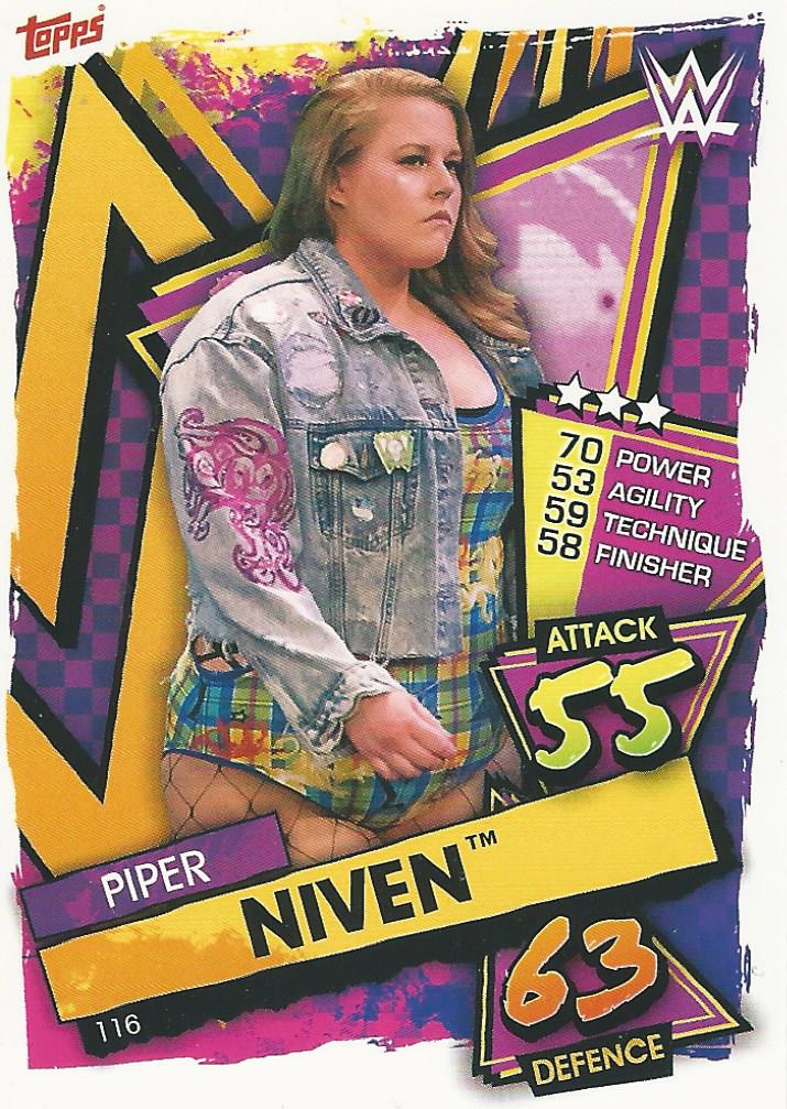 WWE Topps Slam Attax 2021 Trading Card Piper Niven No.116