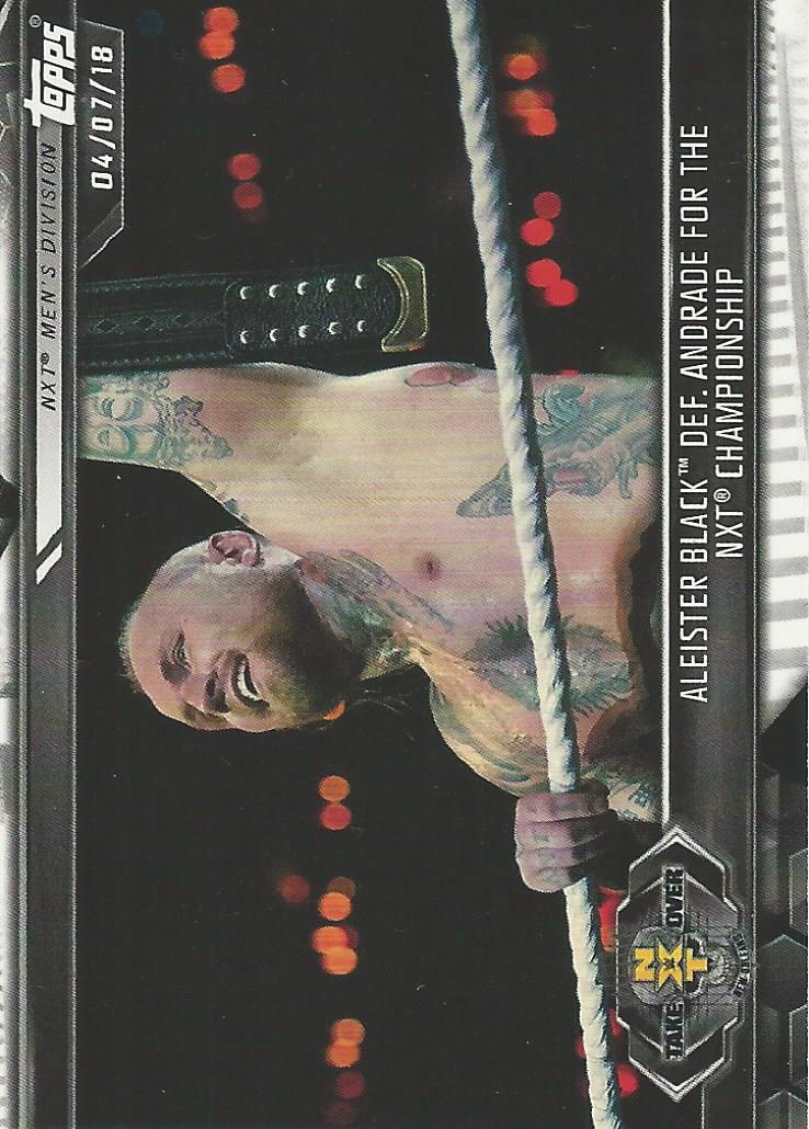 WWE Topps NXT 2019 Trading Cards Aleister Black No.16