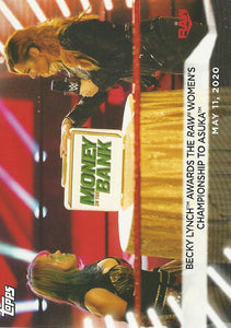 WWE Topps Women Division 2021 Trading Card Asuka and Becky Lynch No.16