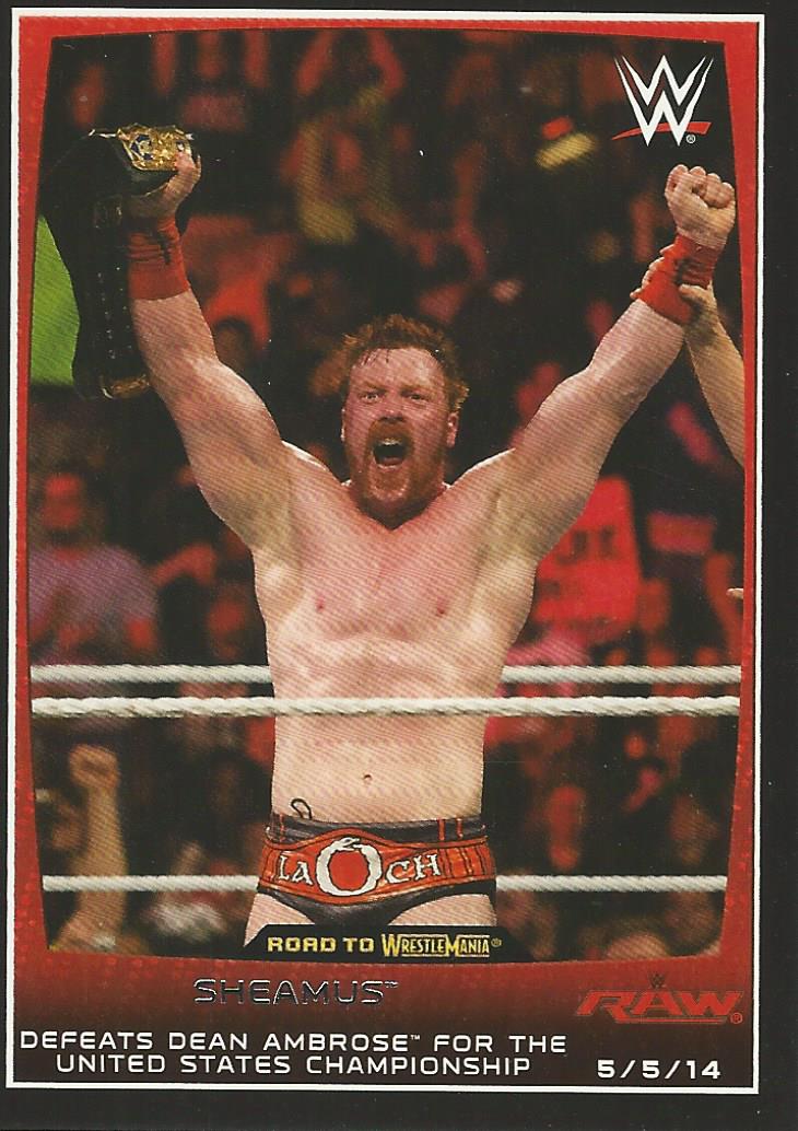 WWE Topps Road to Wrestlemania 2015 Trading Cards Sheamus No.16