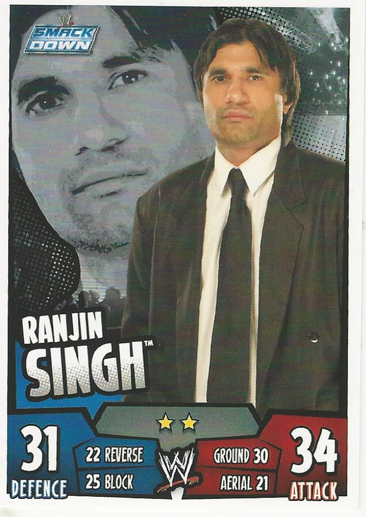 WWE Topps Slam Attax Rumble 2011 Trading Card Ranjin Singh No.117