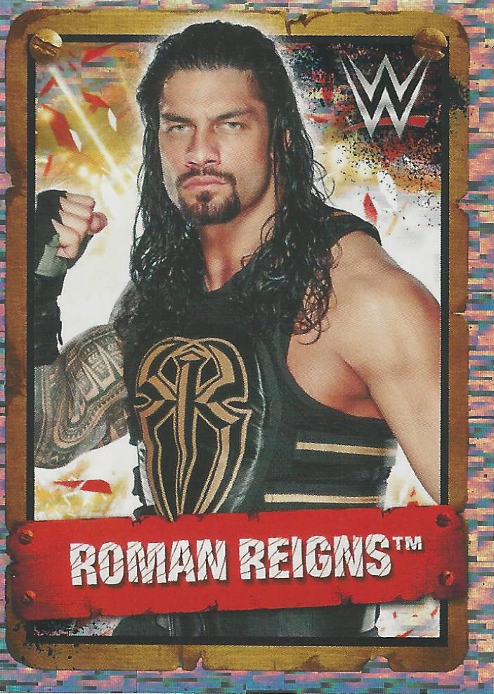 WWE Topps Stickers 2017 Roman Reigns Foil No.118