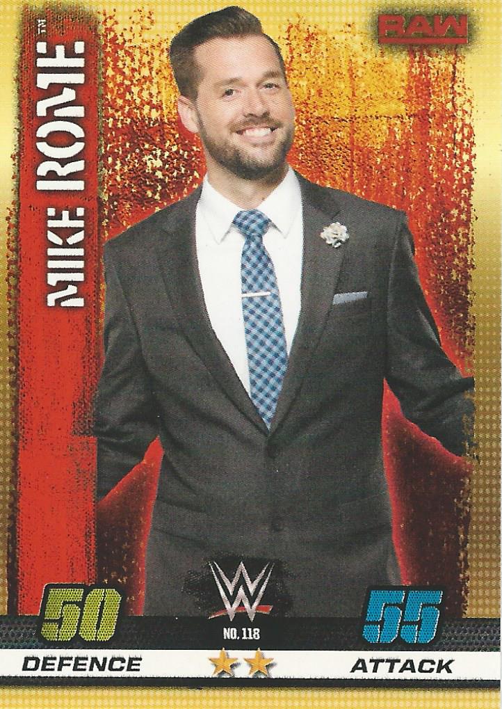 WWE Topps Slam Attax 10th Edition Trading Card 2017 Mike Rome No.118