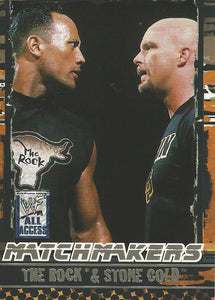 WWF Fleer All Access Trading Cards 2002 Rock and Stone Cold MM 9 of 15