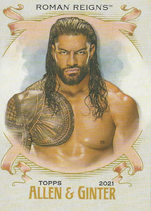 WWE Topps Heritage 2021 Trading Card Roman Reigns AG-18