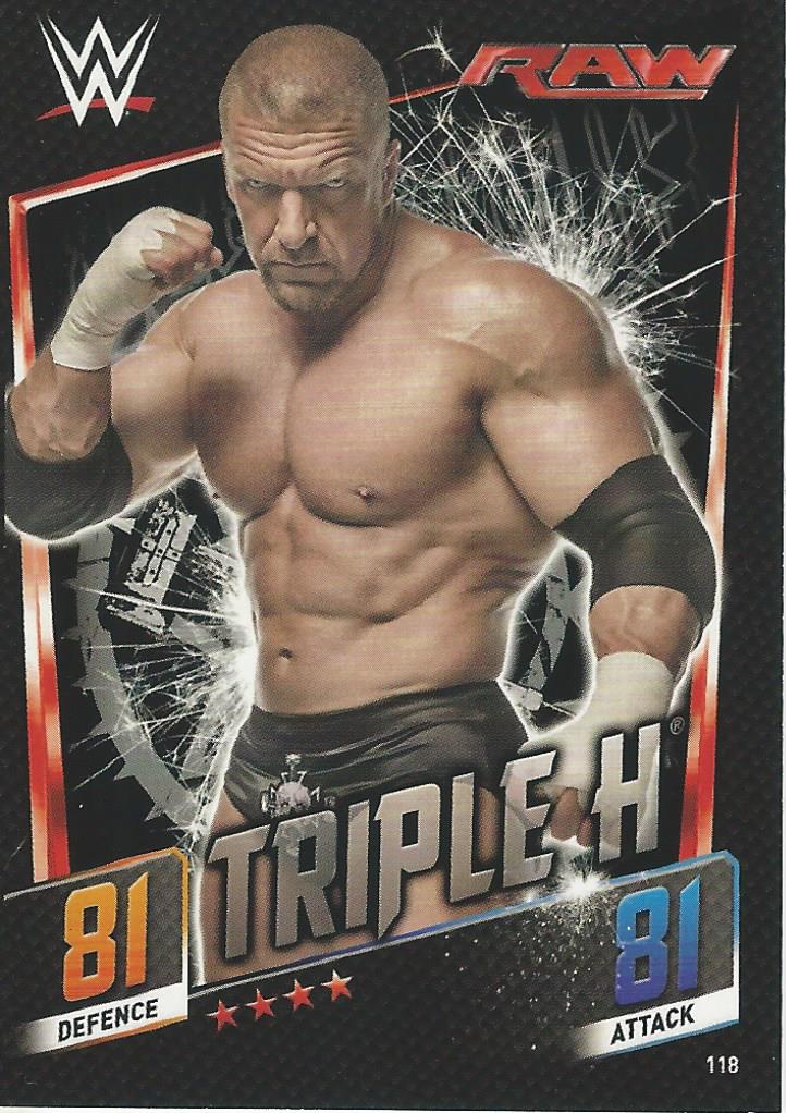 WWE Topps Slam Attax 2015 Then Now Forever Trading Card Triple H No.118