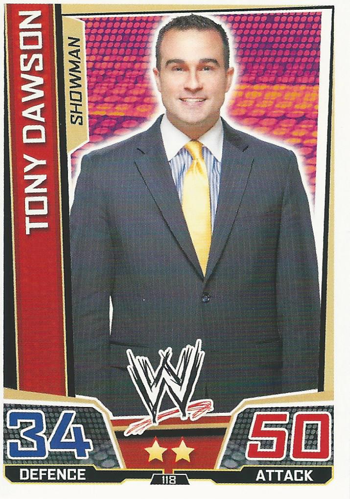 WWE Slam Attax Superstars 2013 Trading Card Tony Dawson No.118