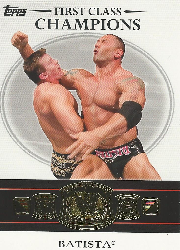 WWE Topps 2012 Trading Cards First Class Champions 17 of 20 Batista