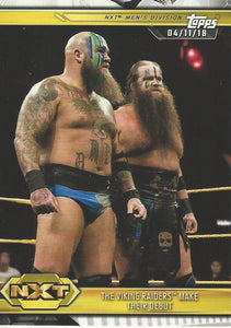WWE Topps NXT 2019 Trading Cards Viking Raiders No.18