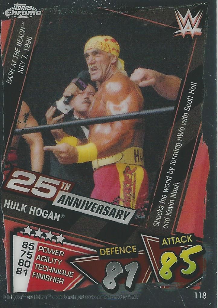 WWE Topps Slam Attax Chrome 2021 Trading Cards Hulk Hogan No.118