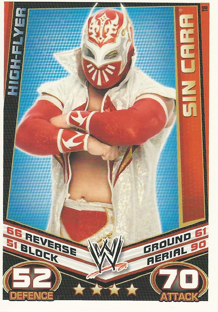 WWE Topps Slam Attax Rebellion 2012 Trading Card Sin Cara No.118 ...