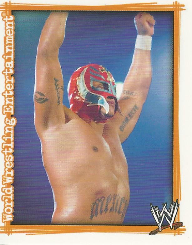 WWE Topps Superstars Uncovered 2007 Sticker Collection Rey Mysterio No.119