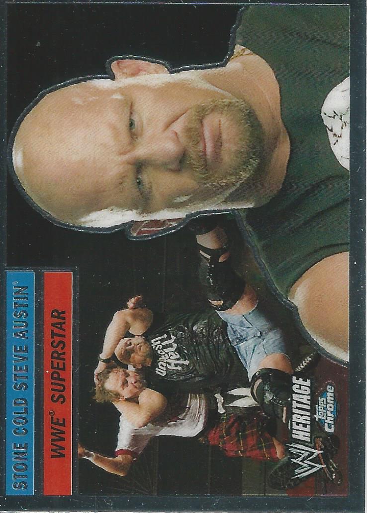 WWE Topps Chrome Heritage Trading Card 2006 Stone Cold Steve Austin No.11