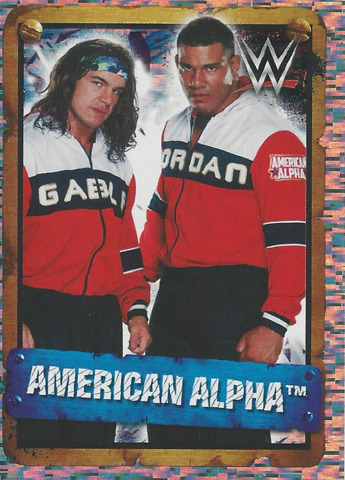 WWE Topps Stickers 2017 Chad Gable and Jason Jordan Foil No.11