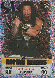 WWE Topps Slam Attax Takeover 2016 Trading Card Roman Reigns Gold Champion No.11