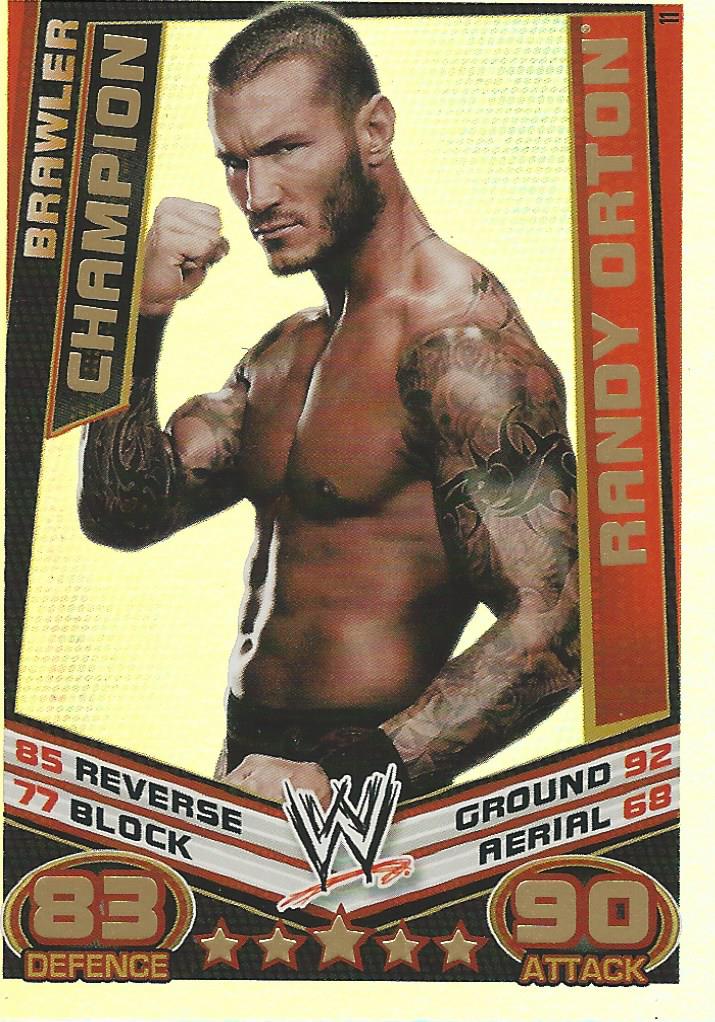 WWE Topps Slam Attax Rebellion 2012 Trading Card Randy Orton Champion No.11