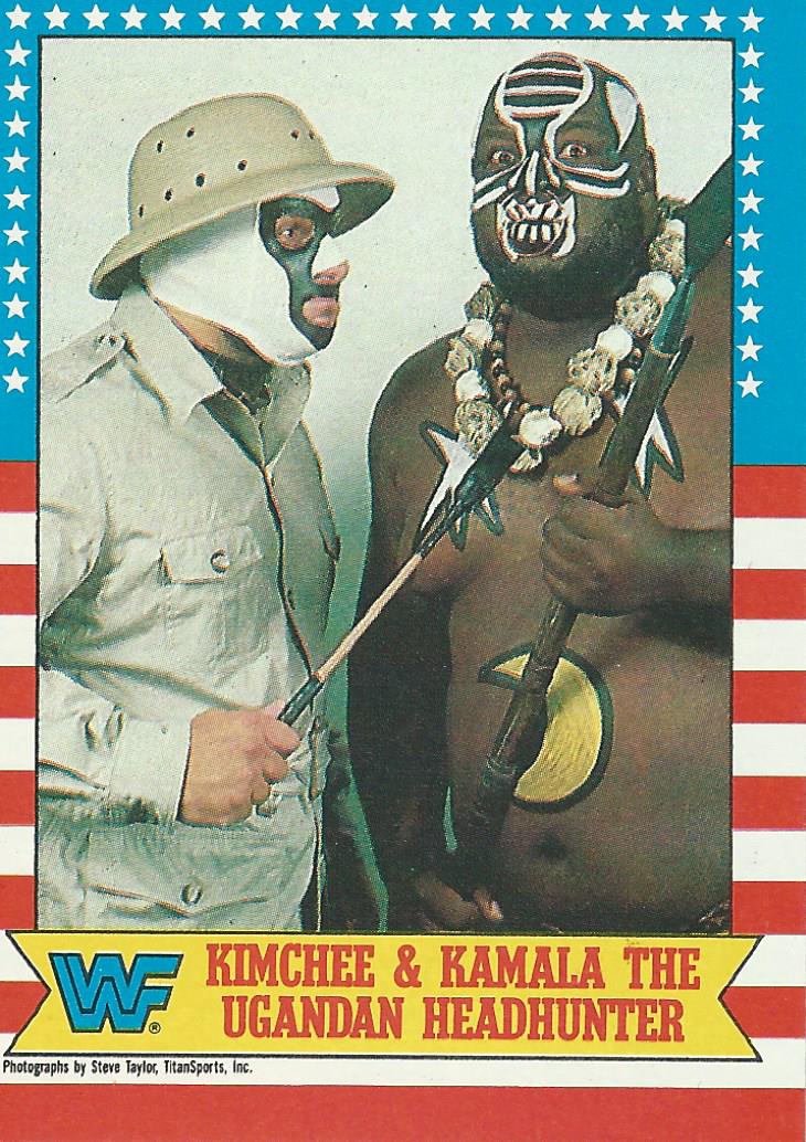 Topps WWF Wrestling Cards 1987 Kamala and Kimchee No.11