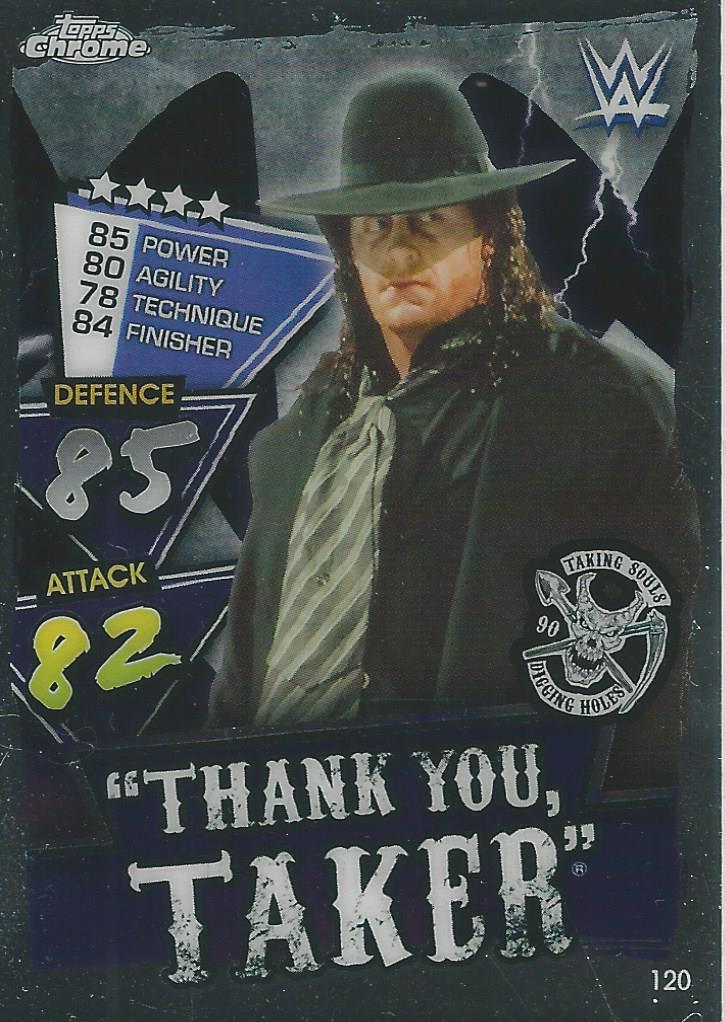 WWE Topps Slam Attax Chrome 2021 Trading Cards Undertaker No.120