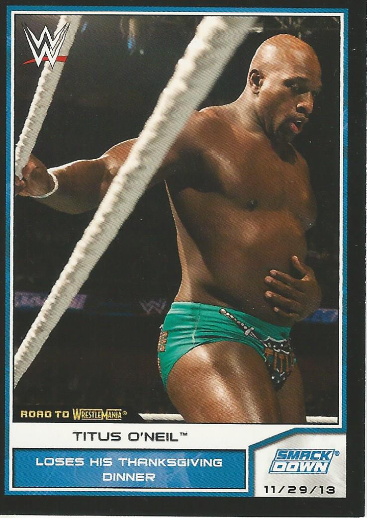 WWE Topps Road to Wrestlemania 2014 Trading Card Titus O'Neil No.60