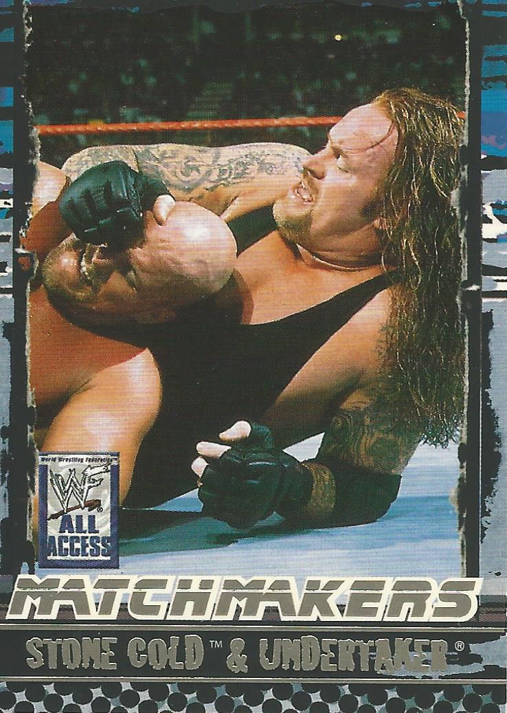 WWF Fleer All Access Trading Cards 2002 Undertaker and Stone Cold MM 12 of 15