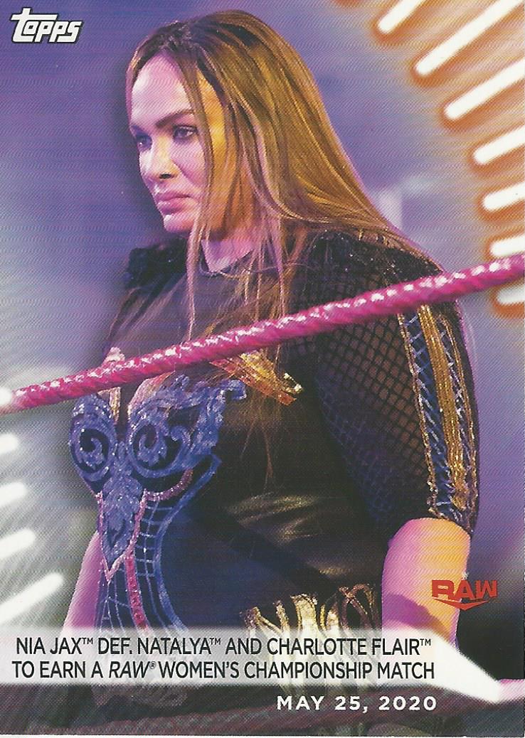 WWE Topps Women Division 2021 Trading Card Nia Jax No.20