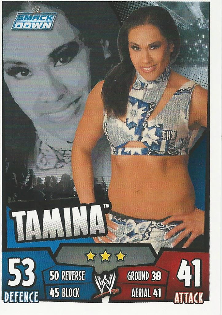 WWE Topps Slam Attax Rumble 2011 Trading Card Tamina No.121