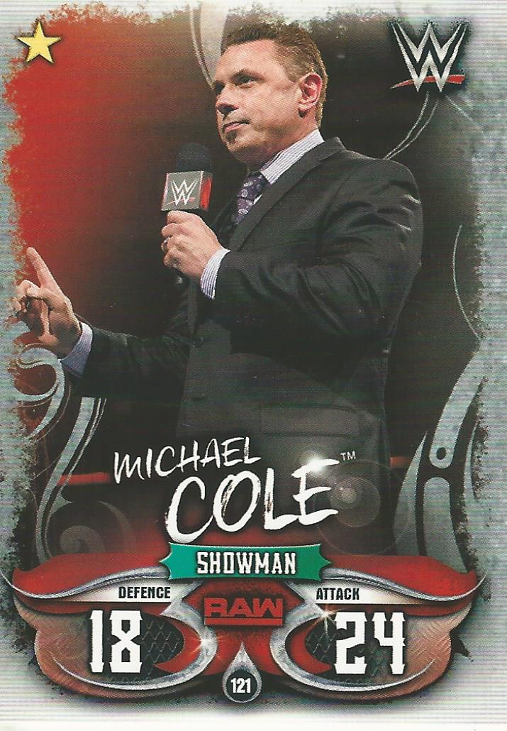 WWE Topps Slam Attax Live 2018 Trading Card Michael Cole No.121