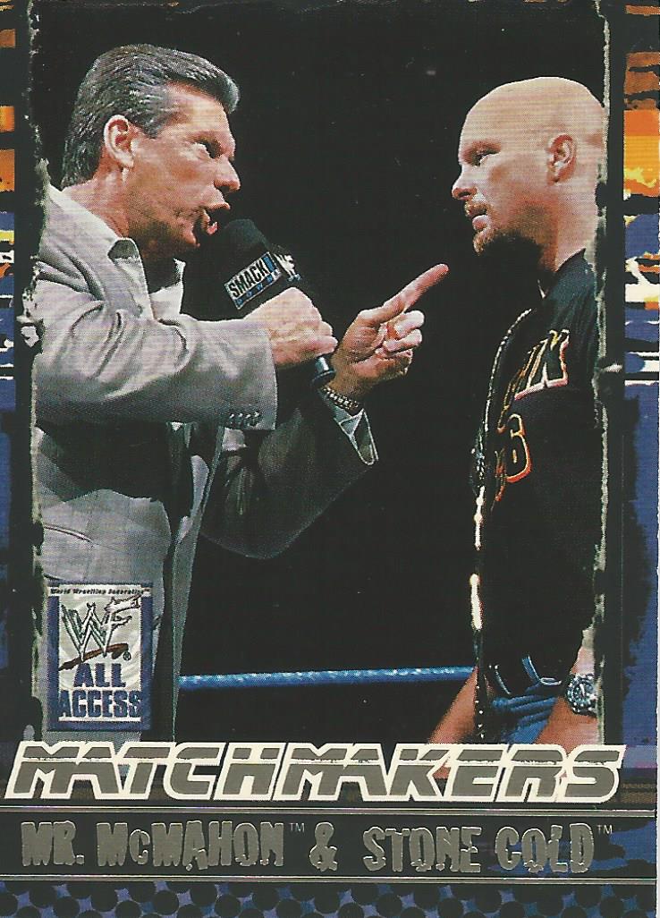 WWF Fleer All Access Trading Cards 2002 Mr McMahon and Stone Cold MM 15 of 15