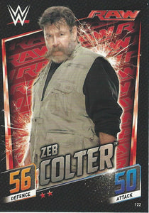 WWE Topps Slam Attax 2015 Then Now Forever Trading Card Zeb Colter No.122